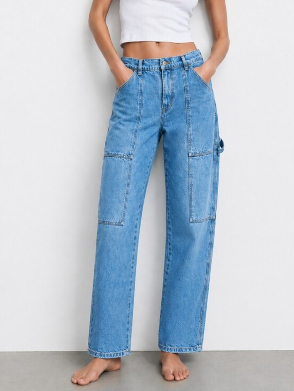 Zara Denim Utility Carpenter High Rise Women's Jeans